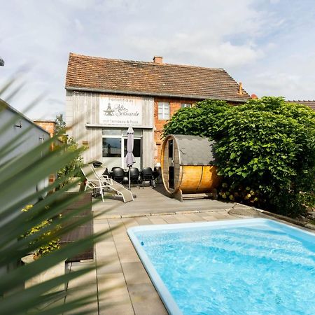 Alte Schmiede Mit Sauna, Pool Und Whirpool Im Aussenbereich Schoenstes Ferienhaus Der Lausitz Elsterheide Bagian luar foto